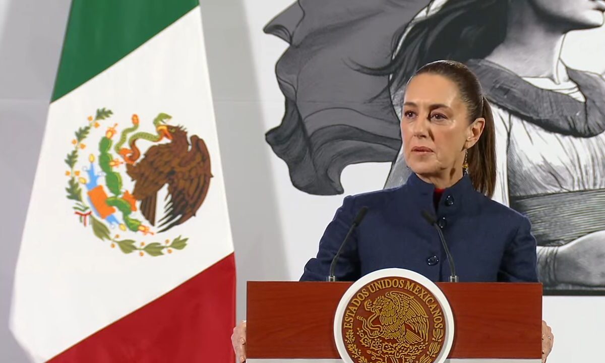 Claudia Sheinbaum en la mañanera del pueblo